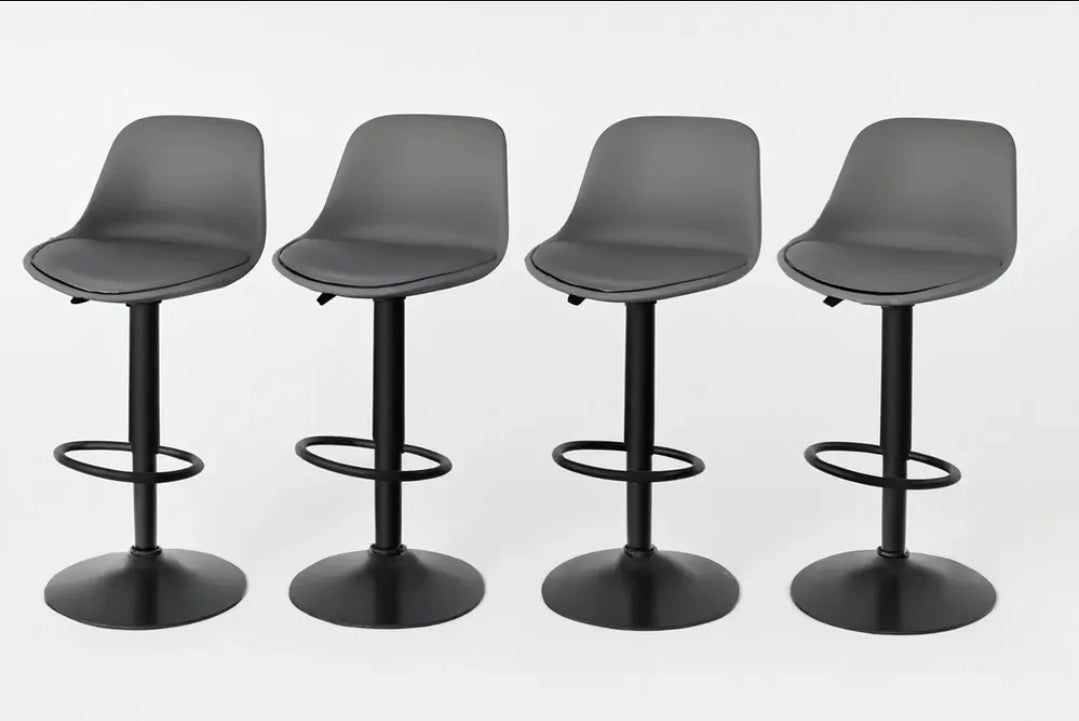 4 bancos modelo Tulip con asiento acolchado