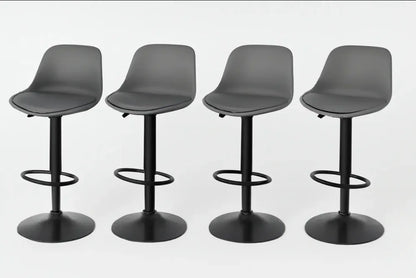4 bancos modelo Tulip con asiento acolchado