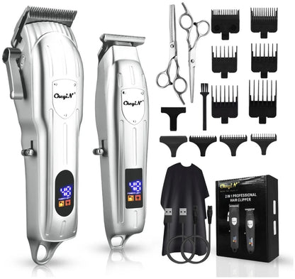 Kit Máquinas Cortadoras de Cabello Barberia Profesional bateria recargable