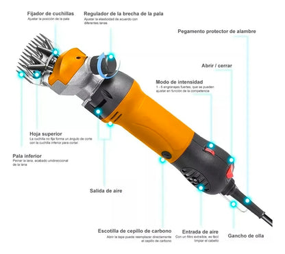Rasuradora Trasquiladora Para Borregos Ovejas Y Perro Grande 1800w