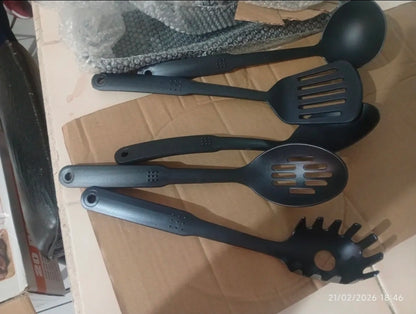 Batería De Cocina 20 Piezas De Aluminio Con Antiadherente Color Negro