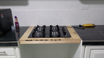 Parrilla 4 quemadores vidrio templado