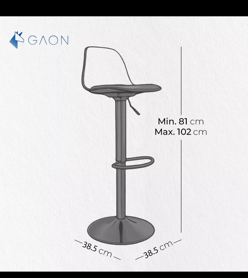 5 bancos modelo Tulip con asiento acolchado