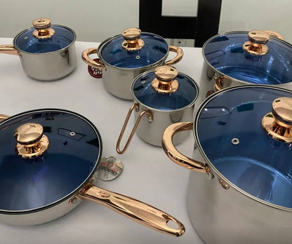 Batería de Cocina Kitchenes Juego de 12 Piezas