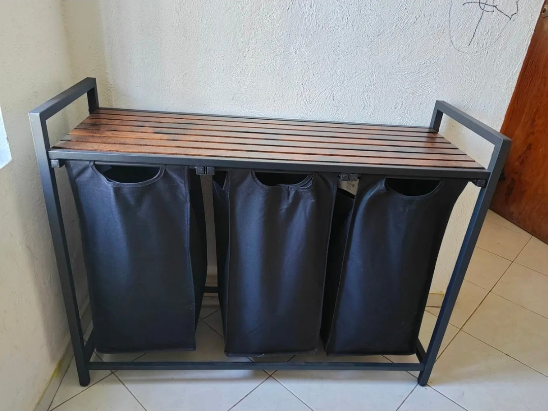 Cesto Para Ropa Sucia Con 3 Bolsas De Tela Oxford