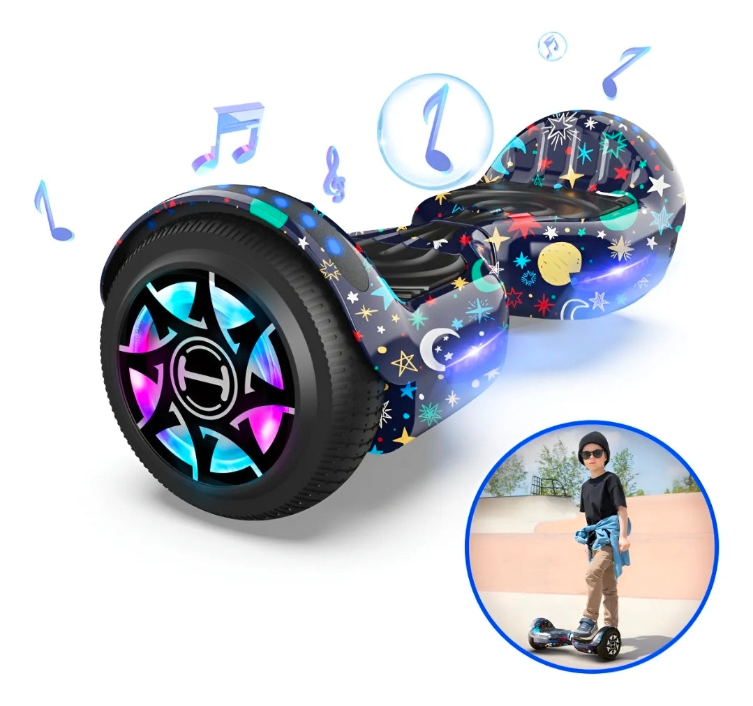 Patín Eléctrico Hoverboard Bluetooth 12km/h 55kg