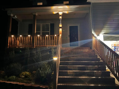 4 lámparas de pared Led solar luz cálida