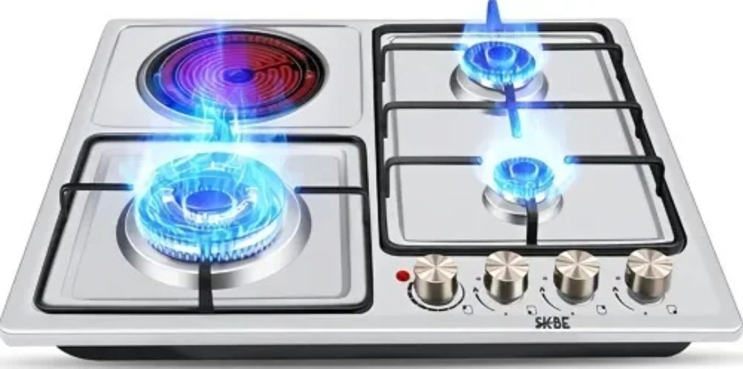 Parrilla de gas eléctrica cerámica  4 quemadores