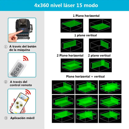 Nivel láser autonivelante 360° con receptor