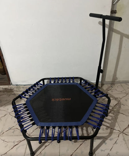 Trampolín Hexagonal Con Barra Soporta 100 Kg