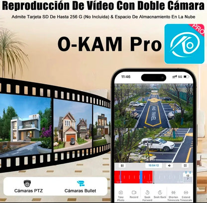 Cámara de Seguridad Solar Ankou 10MP Doble Lente 4K Visión Nocturna