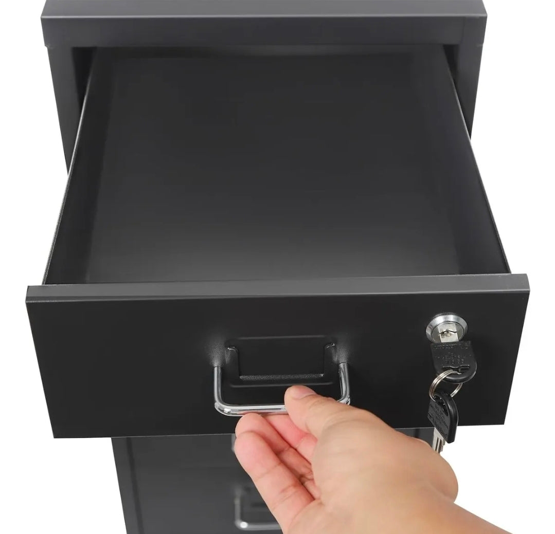 Archivero Metálico 6 Gavetas Para Oficina con Ruedas