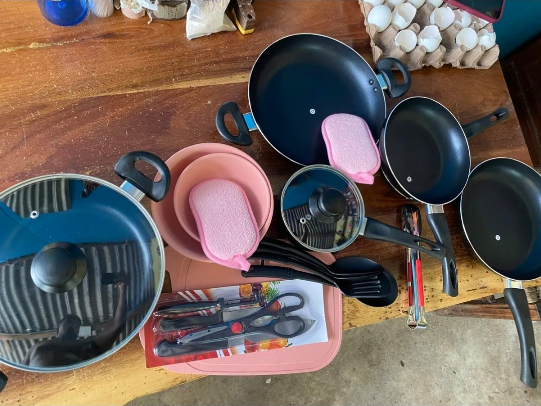 Batería de cocina Aluminio Antiadherente 22 piezas