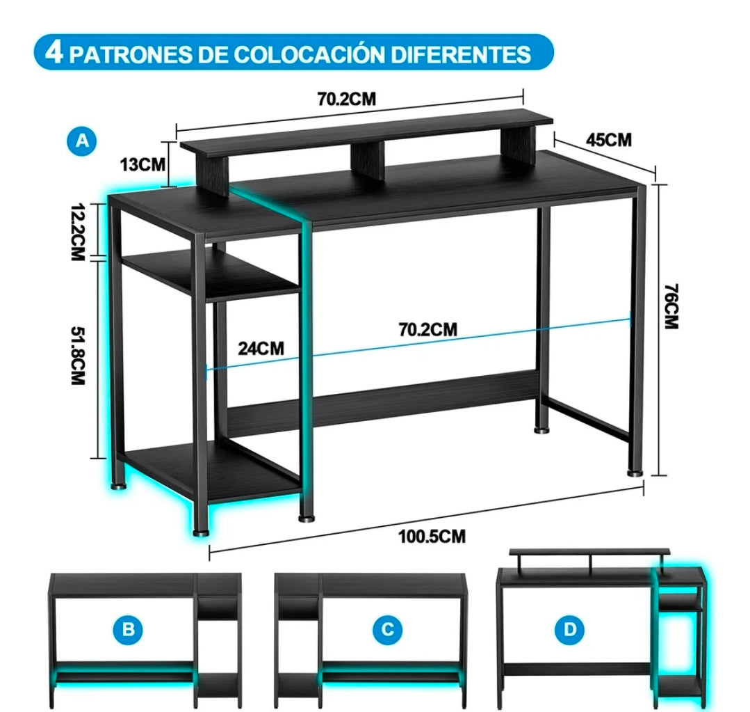 Escritorio para computadora ajustable