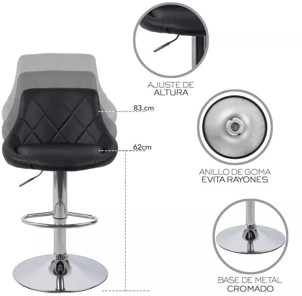 4 bancos para barra con respaldo