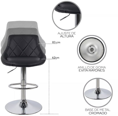 4 bancos para barra con respaldo