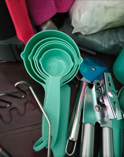Utensilios Cocina De Silicona 44 Piezas Reposteria Espátulas Resistente Al Calor Con Mango Antideslizante Y Antiquemaduras