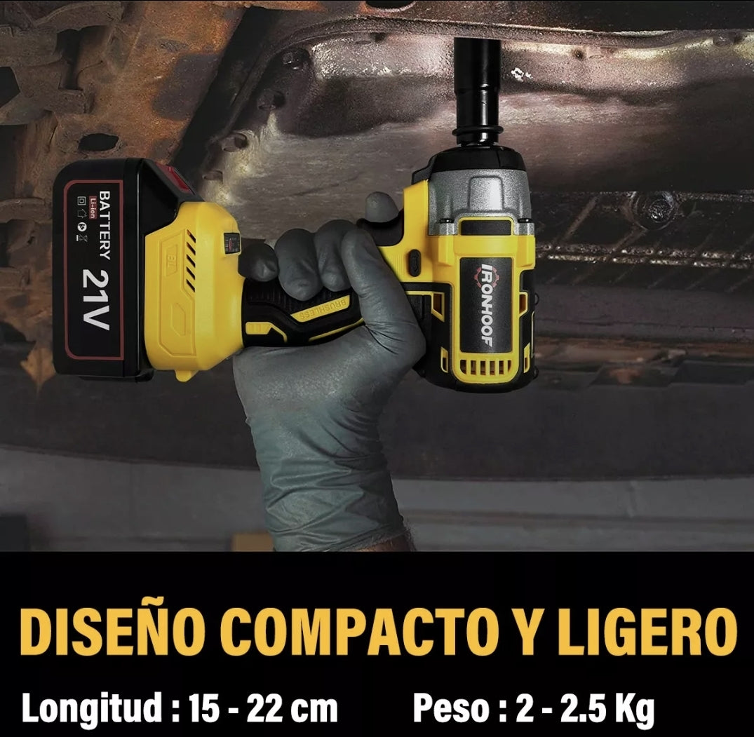 Pistola Llave De Impacto Inalámbrico Ironhoof  batería de 21V   500W