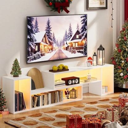 Mueble de TV con luces LED montaje ajustable