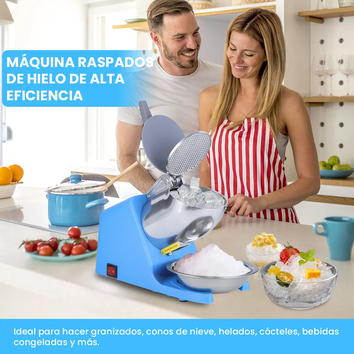 Trituradora de Hielo Triturador Cuchillo Cuatro 85kg/h