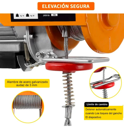Polipasto eléctrico de carga 200kg 12m