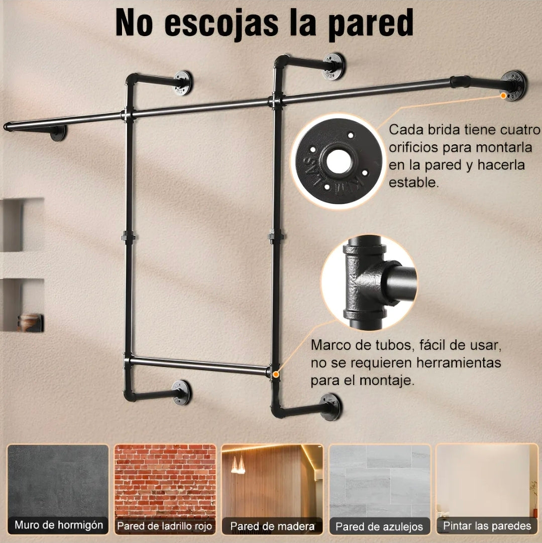 Perchero para pared soporte de metal 100kg