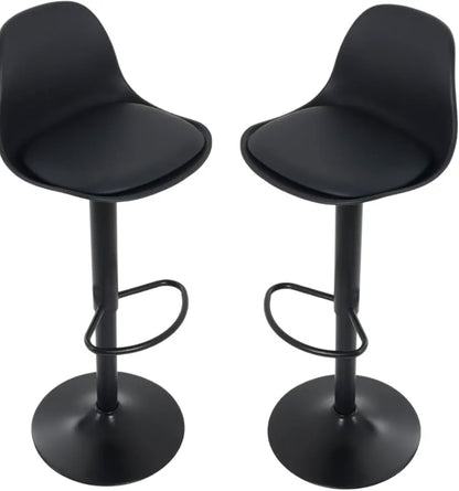 2 bancos modelo Tulip con asiento acolchado