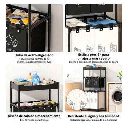 Cesto Ropa Sucia Plegable Portátil 150L