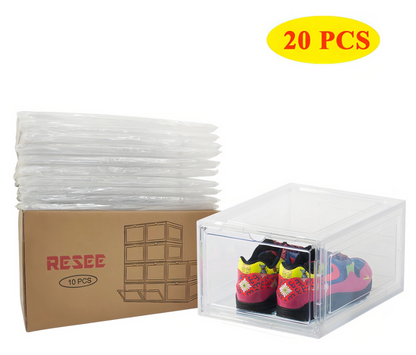 Cajas de Zapatos Apilables  PLÁSTICO RÍGIDO ⚠️
