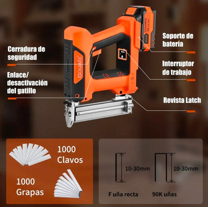 Goxawee® 2 En 1 Engrapadoras Pistola De Clavos Inalámbrica