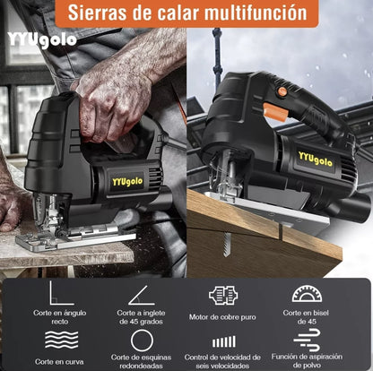 Sierra Caladora Electrica Profesional 780w + 16 Accesorios