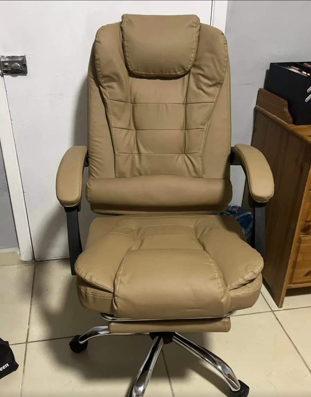 Silla Oficina Ergonómica Reclinable Ajustable Con Reposapiés SIN MASAJEADOR