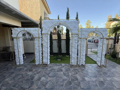 Panel flores rosas artificiales 12piezas 38x38cm