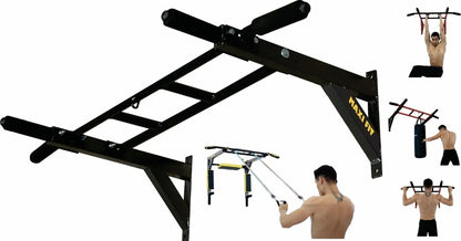 Barra Para Dominadas Abdominales  NEGRO soporte 150kg