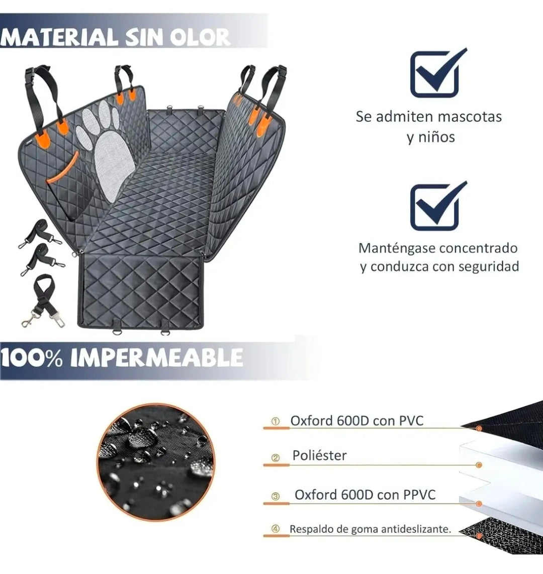 Funda Protector Cubre Asiento Para Mascotas