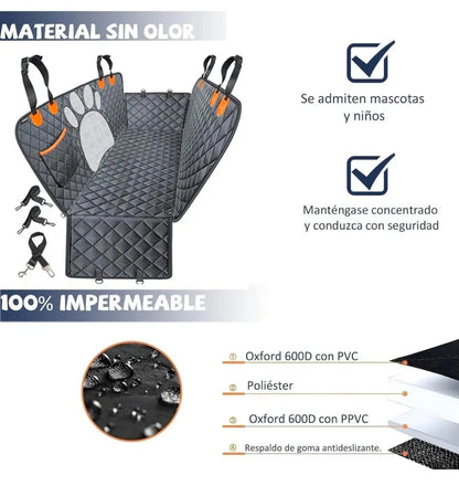 Funda Protector Cubre Asiento Para Mascotas