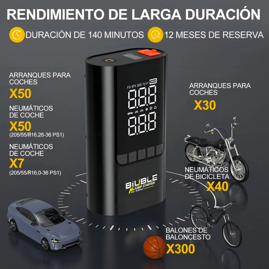 Arrancador De Batería De Auto 8500a Con Inflador Br12