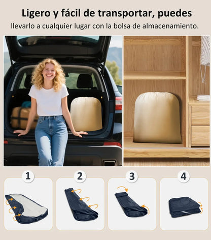 Colchón Inflable Individual Con Bomba Eléctrica De Enchufe Cama De Aire Portátil 195*100*40 cm