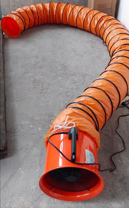 Extractor De Aire Industrial Ventilador 12'' Con Conducto 5m, 3300 Rpm