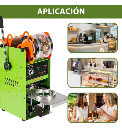 Maquina selladora manual de vasos