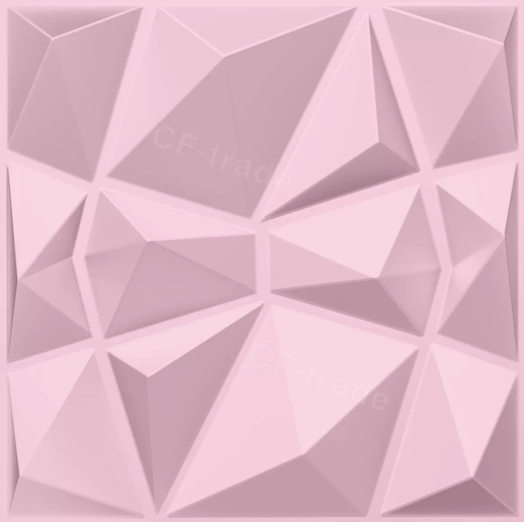 PANELES DECORATIVOS PVC 50X50CM ROSA