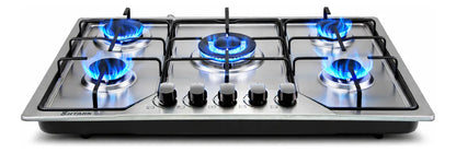 Parrilla  Shtark A Gas 5 Quemadores Acero Inoxidable Empotrable Plateado