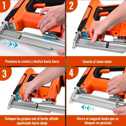 Goxawee® 2 En 1 Engrapadoras Pistola De Clavos Inalámbrica