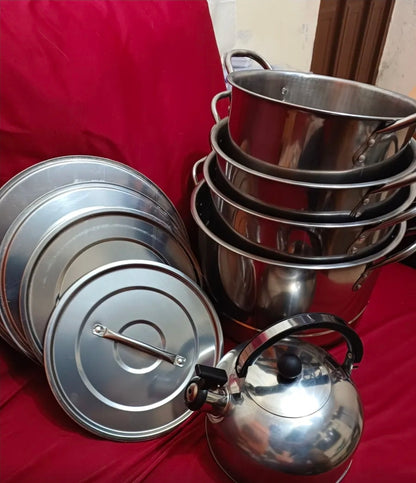Ollas De Acero Inoxidable Con Tetera De Agua