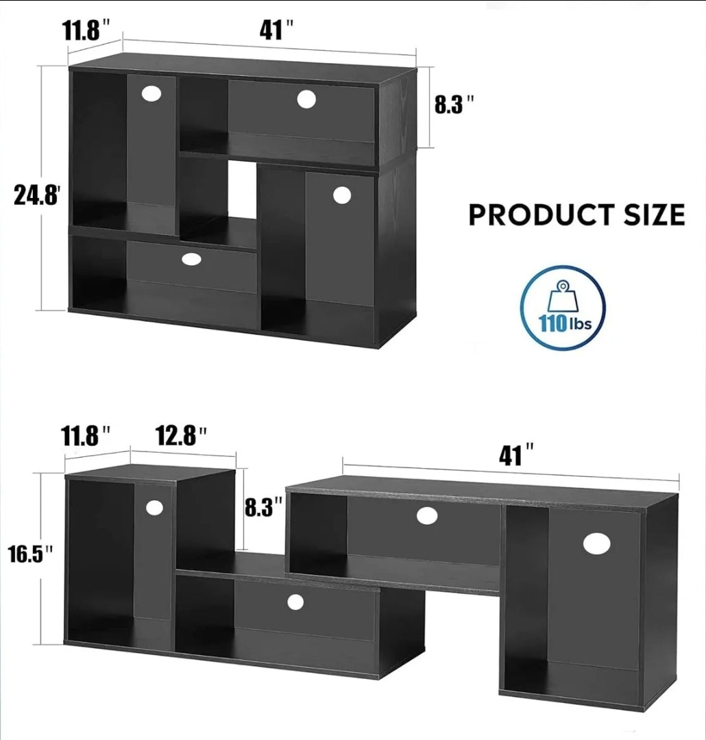 Mueble de TV con luces LED montaje ajustable