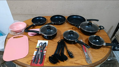 Batería de cocina 27 piezas Aluminio Antiadherente Novry