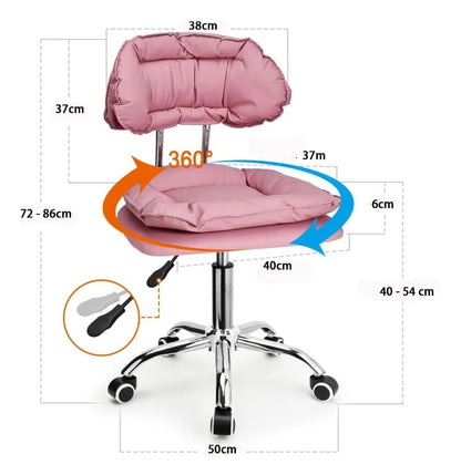 Silla rodante giratoria elevable