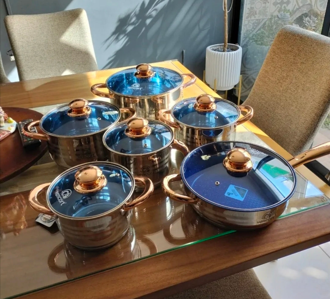 Batería de cocina 12 piezas Inducción Vencort