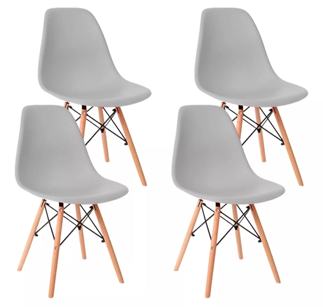 Pack de 4 sillas Eames minimalistas variedad de colores