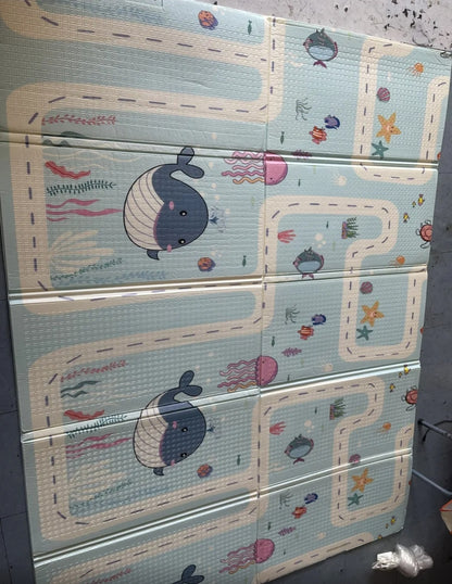 Tapete de bebé antigolpes plegable 2.00x1.50m doble cara